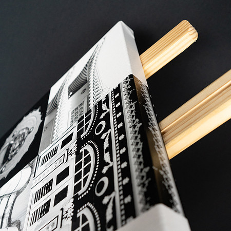 Canvas with mirror print